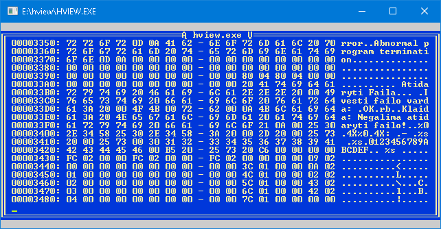 Hex Viewer (abandoned, not completed)